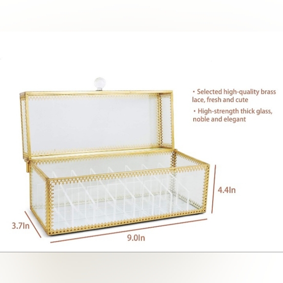 New Glass & Gold Makeup Lipstick Holder - Picture 11 of 12